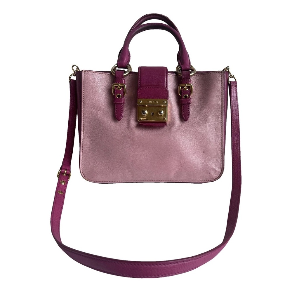 Miu Miu Madras Medium Two-Way Leather Satchel Crossbody bag